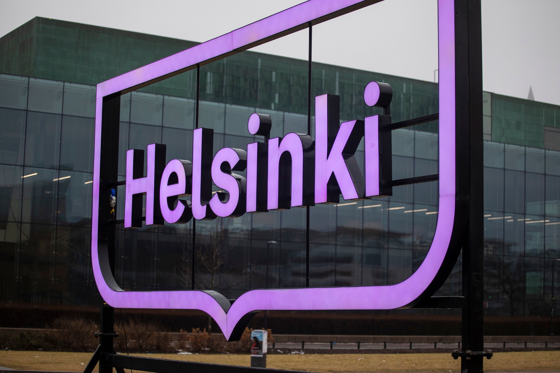 Illuminated Helsinki symbol